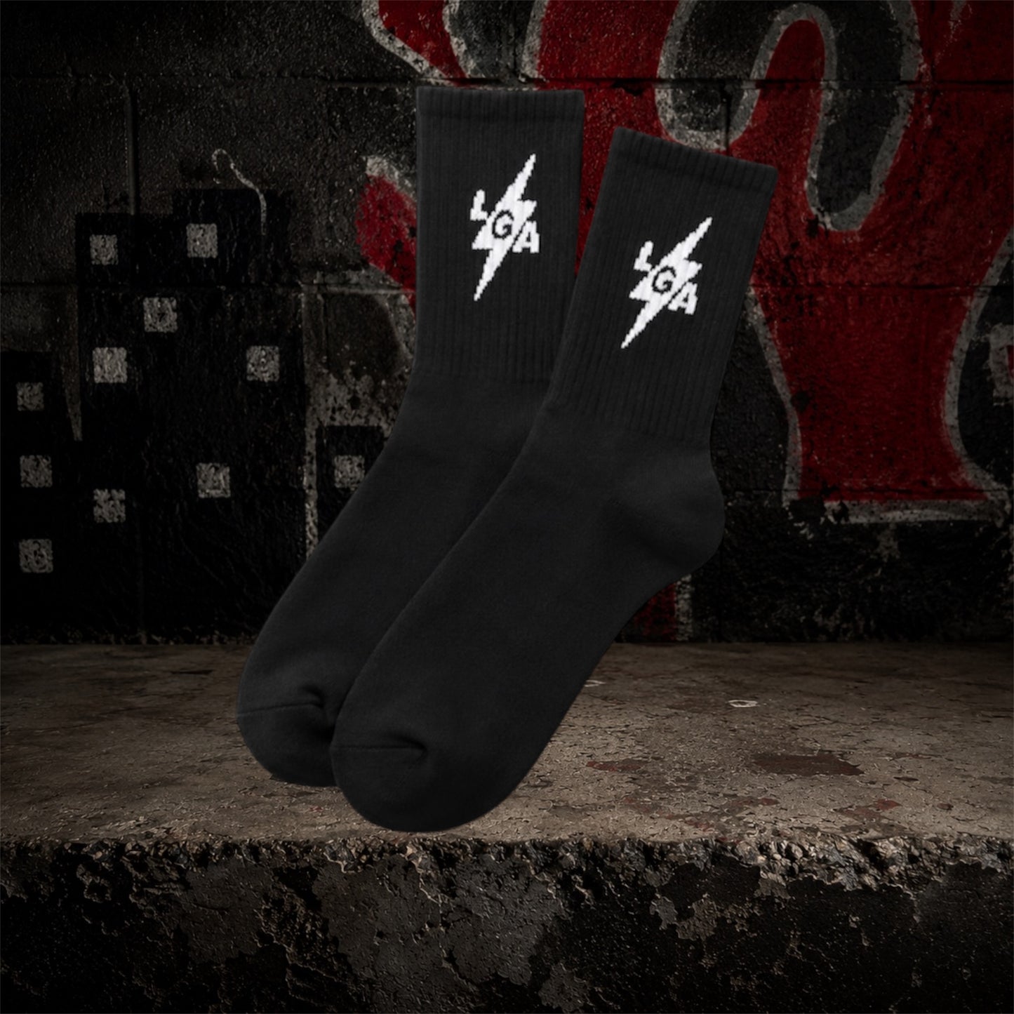 WHITE VOLT CREW SOCKS