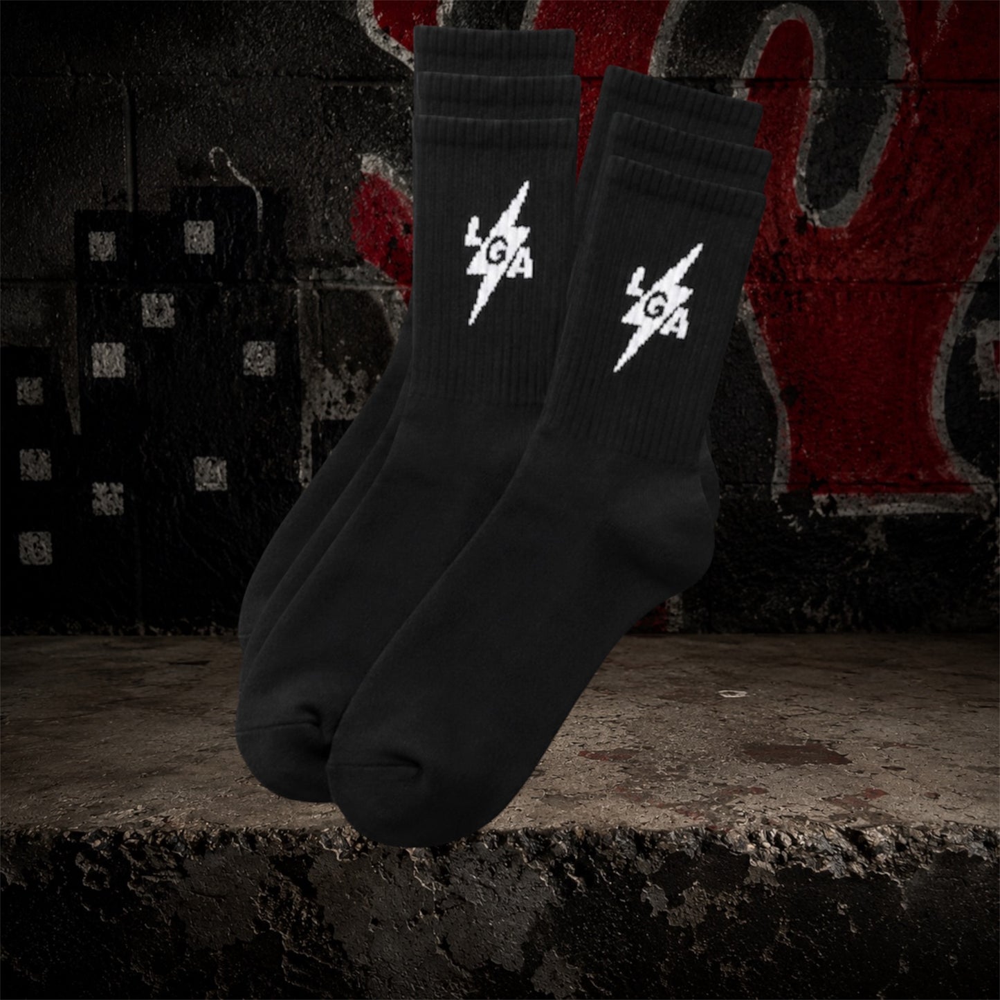 WHITE VOLT CREW SOCKS (3 PACK)