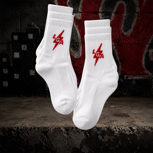 RED VOLT CREW SOCKS (3 PACK)
