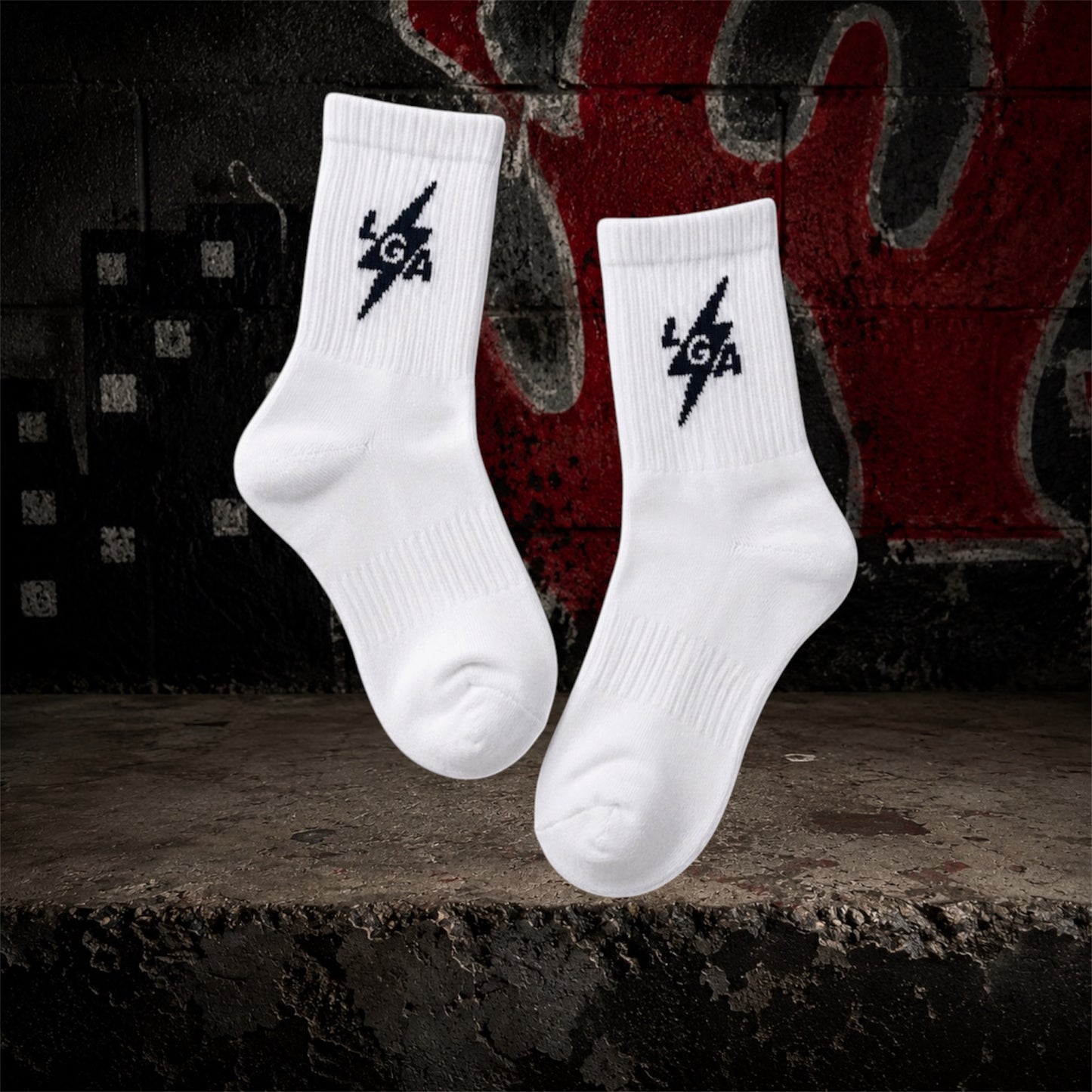 BLACK VOLT CREW SOCKS