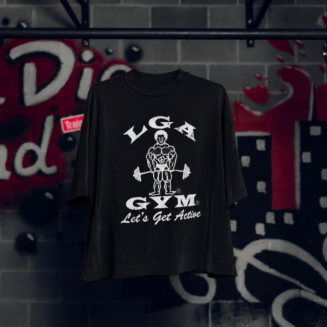 BLACK LGA GYM TEE
